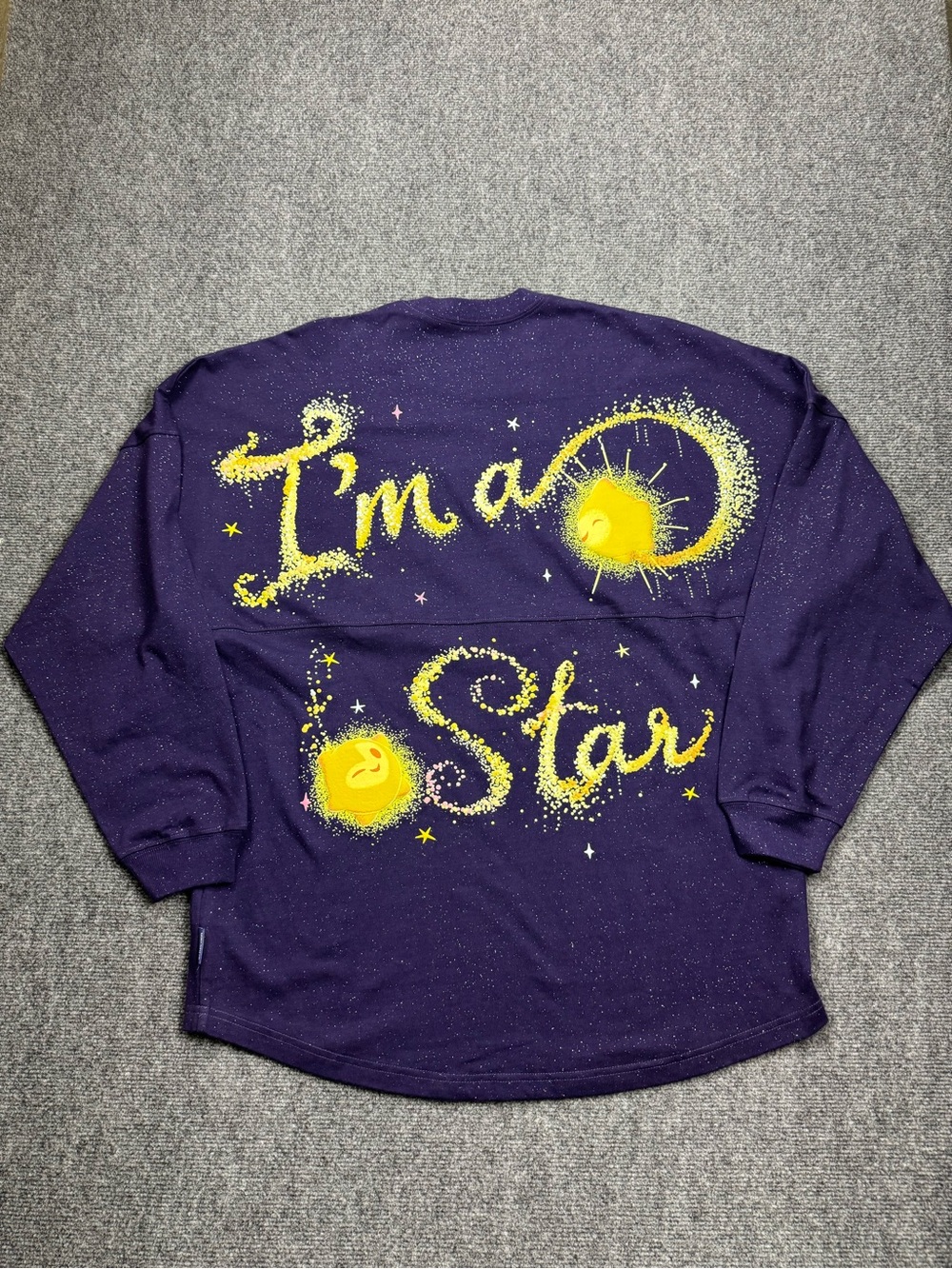 Disney Spirit Jersey Wish Movie Purple Glitter I’m Star Shirt Size Medium